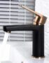 Mitigeur lavabo noir or rose Cozy design bicolore moderne salle de bain