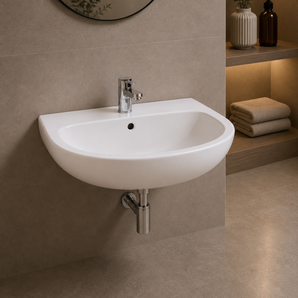 Lavabo Adele 50 ROCA - Céramique compact mural blanc