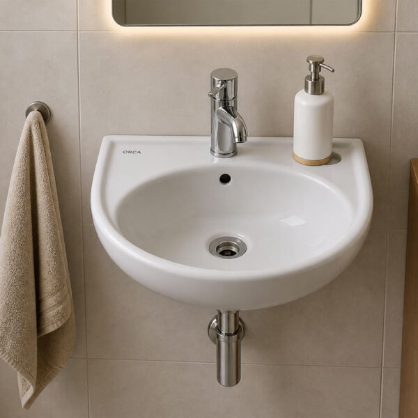 Lavabo Victoria 52 cm ROCA blanc céramique vitrifiée