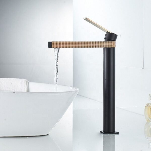 Mitigeur lavabo haut bronze noir Muse