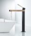 Mitigeur lavabo haut bronze noir Muse design cascade bicolore pour vasque à poser