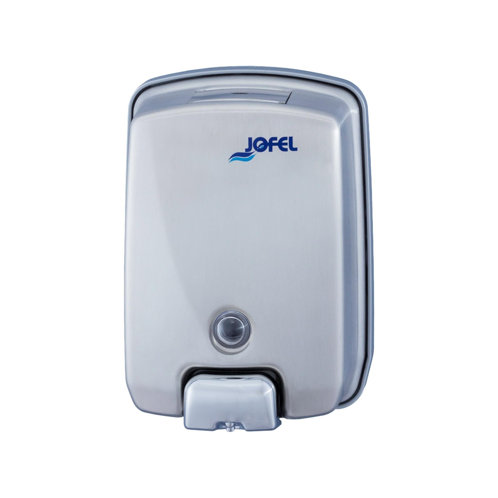 Distributeur de savon liquide inox Jofel professionnel mural capacité 1 litre design moderne