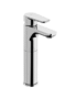 Mitigeur lavabo chromé TIEMME avec cartouche céramique pour vasque à poser — finition chrome brillant et levier unique