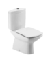 WC complet Sidney blanc Roca avec abattant soft-close et chasse d'eau économique double 3/6 litres