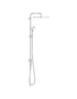 Colonne de douche Tempesta Cube Grohe chromée avec tête carrée et douchette à main, finition StarLight®