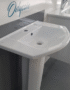 Lavabo 60cm blanc Yveline Odyssée – lavabo mural en céramique avec design moderne et trop-plein intégré