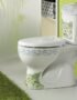 WC complet bébé Yumurcak Décoré blanc avec motifs colorés de ciel nuageux et personnages enfantins, dimensions ergonomiques pour apprentissage propreté
