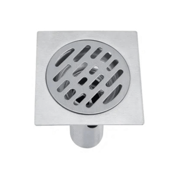 Siphon de cour (15x15cm) Chrome