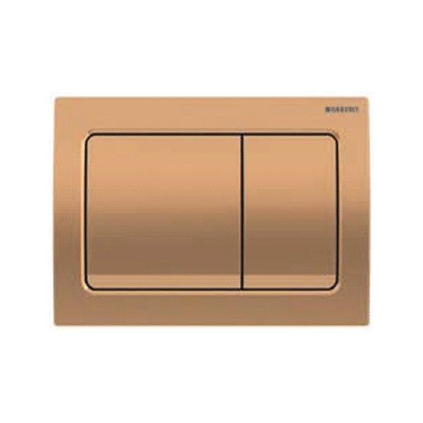 Plaque wc geberit carre rouge mat