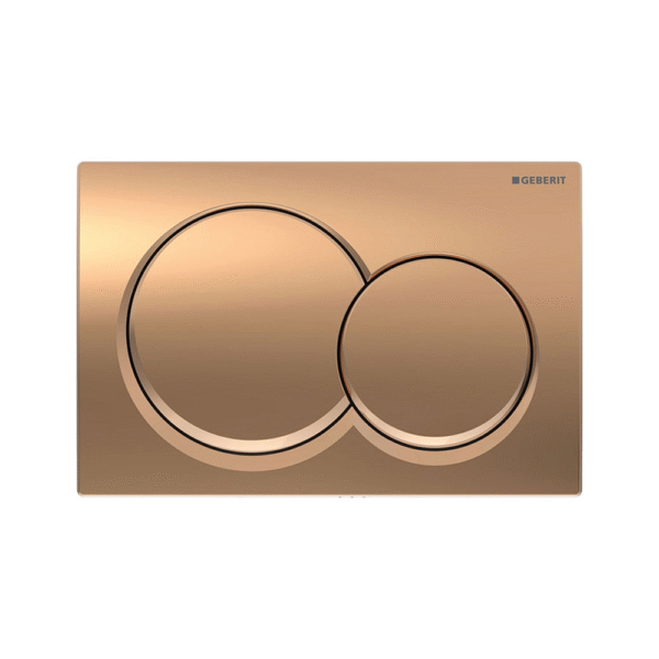 Plaque WC Geberit ronde rouge premium pour toilettes suspendues