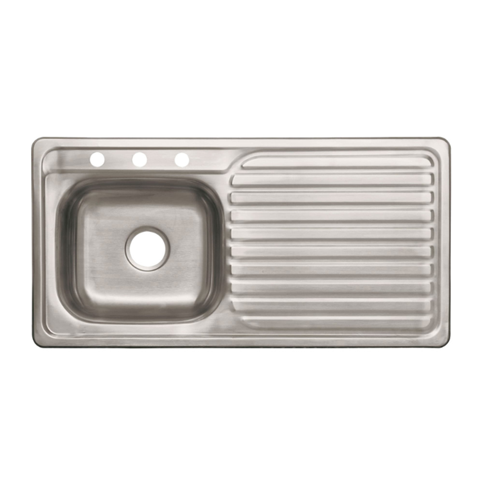 évier encastré sanivy - Évier encastré Sanivy 100x50 cm en acier inoxydable avec égouttoir intégré