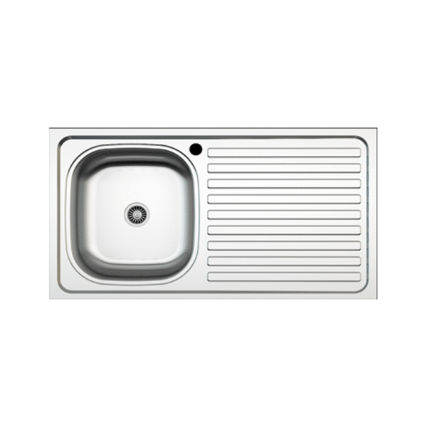 Evier Inox 1bac 90*50 Asil As 29 Inox 304 App