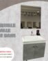 Meuble salle de bain INMAA 50x36 gris brillant installation murale moderne