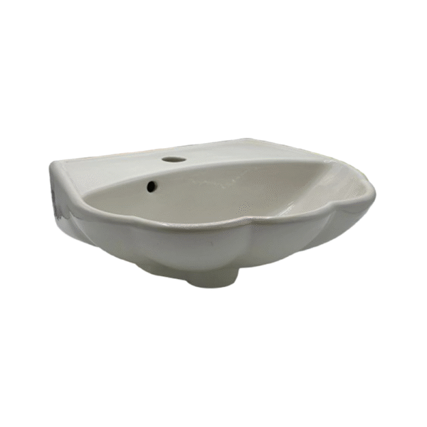 Lave-main mural Coquillage Orca blanc 38x15x29 cm céramique installation murale