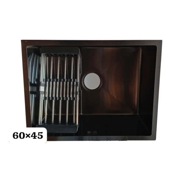 Évier 60×45 sous plan noir