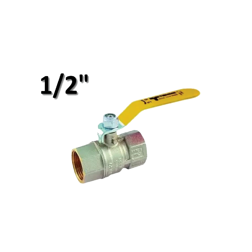 ttttt1 Vanne a bille 1/2 jaune tiemme – Image 1