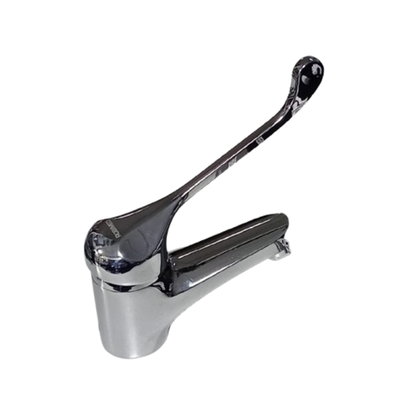 Mitigeur lavabo médical Robimed Bari RM 11053 chromé brillant, robinetterie professionnelle certifiée sanitaire
