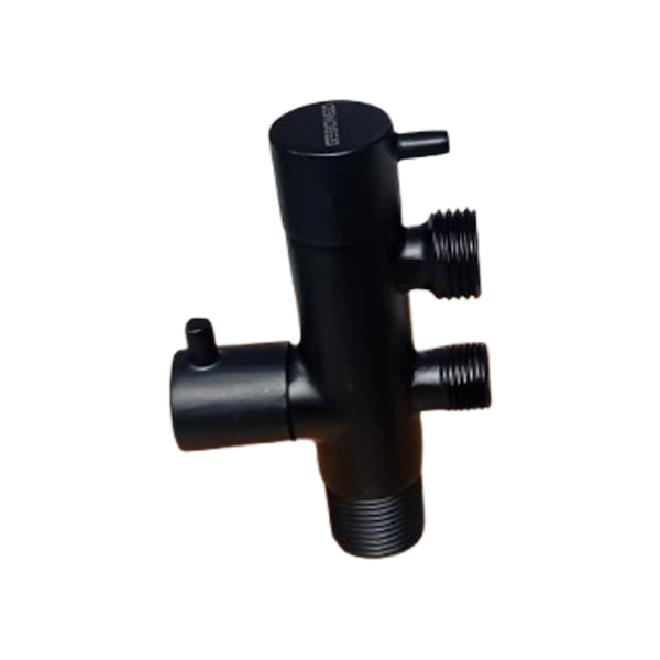 Robinet équerre double 1/2×3/8 - Robinet équerre double Gebomed GE12800B 1/2×3/8 chromé — raccord plomberie sanitaire maroc