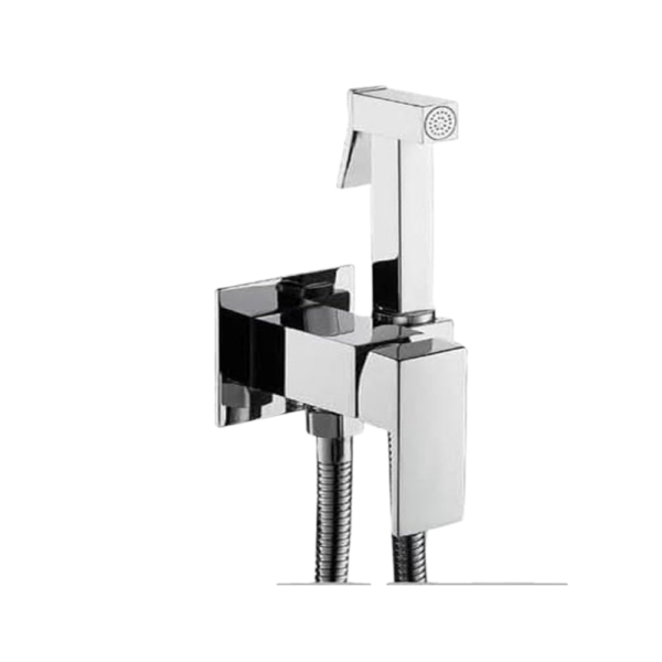 Mitigeur + Shattaf Wc Chrome Encastre Gebomed A3001sc Carre