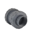 Clapet PVC pression 63 mm Pimtas gris clair vue de face avec filetage et corps de soupape