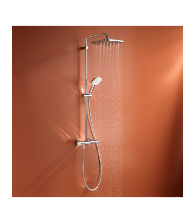 Colonne de douche thermostatique Grohe - Colonne de douche Grohe Tempesta avec mitigeur thermostatique, finition chromée, modèle 26689001