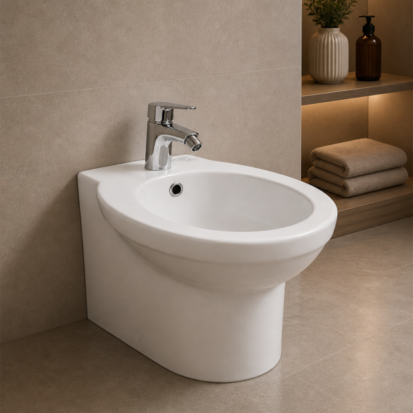 Bidet suspendu blanc Iceberg design moderne céramique sanitaire professionnelle