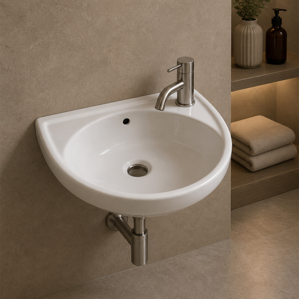Lave-main Arena Orca 43x34 cm blanc compacte économe robuste sanitaire CERASANI Maroc