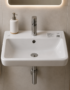 Lave main Turkuaz 28 x 37 cm – lavabo compact blanc professionnel pour salle de bain et sanitaire