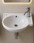 Lave-main mini 28 x 45 cm - Lave-main mini Turkuaz 28 x 45 cm blanc compact pour WC et petits espaces sanitaires