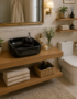 Vasque noir Opera design professionnel sanitaire — finition noire mate premium pour salle de bain moderne