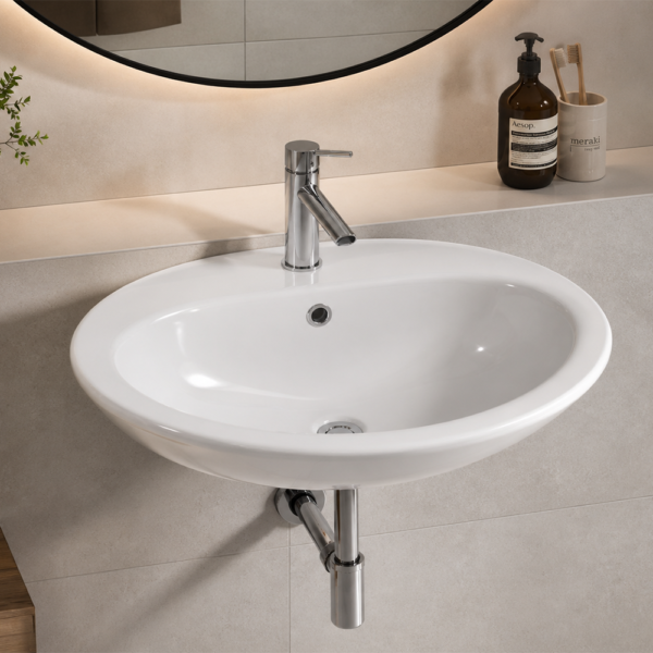 Vasque Roca Rodeo design blanc – sanitaire professionnel pour salle de bain au Maroc