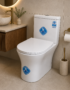 Wc complet Aqua Spin carré blanc 84a8agw — toilette sanitaire professionnel moderne