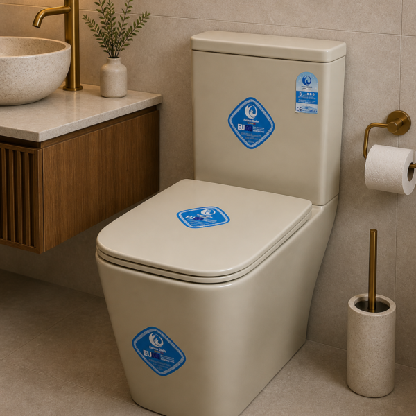 WC complet Aqua Spin Kaki 67a8mk — sanitaire professionnel couleur kaki avec réservoir et kit fixation