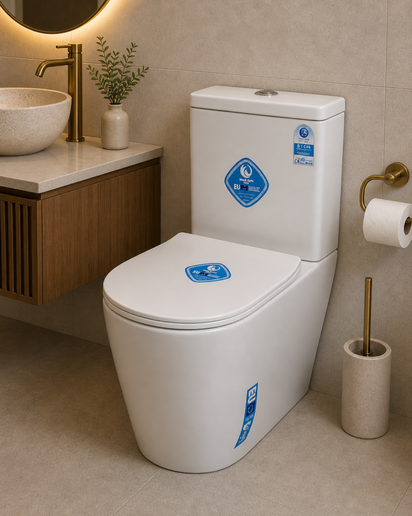 Wc complet Aqua Spin rond 76a8gw blanc — sanitaire professionnel qualité maroc