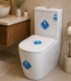 WC complet Aqua Spin rond 87a8gw blanc sanitaire bidet à poser économie d'eau
