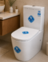 WC complet Aqua Spin rond 87a8gw blanc sanitaire bidet à poser économie d'eau