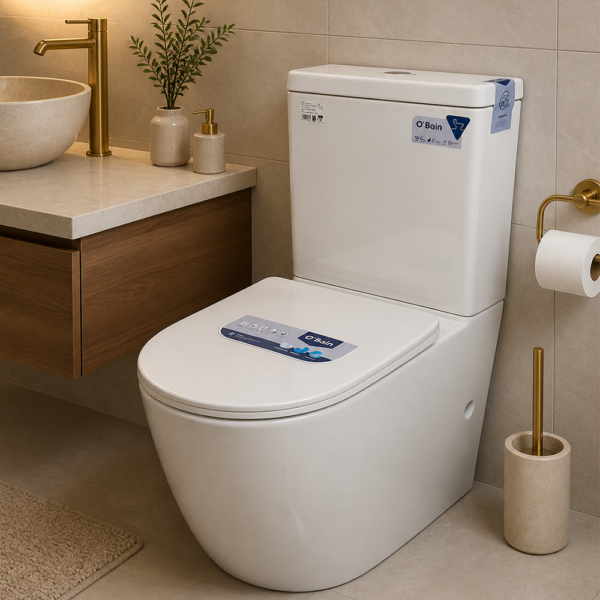 WC complet blanc ovale Btw Moon réf. 1831 — sanitaire professionnel à poser qualité Maroc
