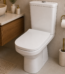 WC suspendu Lyra Sh blanc de qualité professionnelle avec chasse d'eau économe en eau, idéal pour salle de bain moderne au Maroc