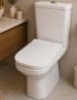 WC suspendu Lyra Sh blanc de qualité professionnelle avec chasse d'eau économe en eau, idéal pour salle de bain moderne au Maroc