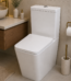 WC complet Tesso carré blanc P1101b – Sanitaire design épuré et robuste