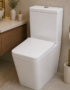 WC complet Tesso carré blanc P1101b – Sanitaire design épuré et robuste