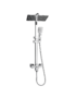 Colonne de douche mitigeur chrome Randelly 100 - Colonne de douche Randelly 100 avec mitigeur chrome finition brillante pour salle de bains moderne