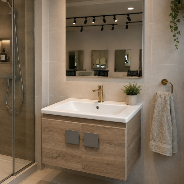 Meuble de salle de bain Sebou 60 cm finition chêne