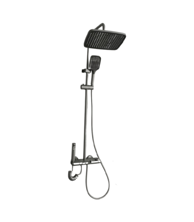 Colonne de douche mitigeur Bsim gris - Colonne de douche avec mitigeur Bsim gris 6618 — design épuré pour salle de bain moderne au Maroc