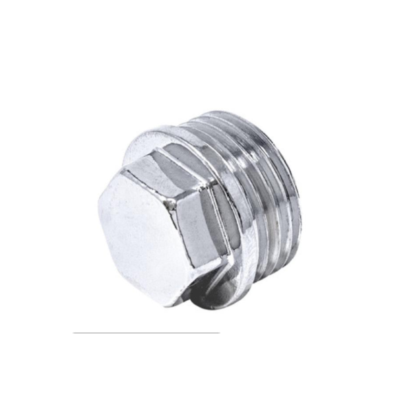Bouchon 1/2 chrome finition brillante pour robinetterie et plomberie sanitaire professionnelle