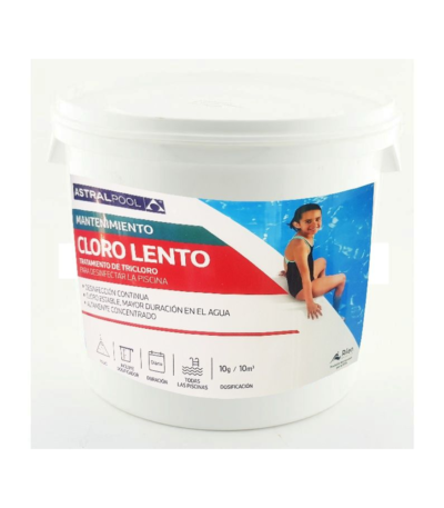 Chlore lent 5 kg astral-pool - Chlore lent 5 kg en poudre Astral-pool 11401, sac professionnel de traitement piscine