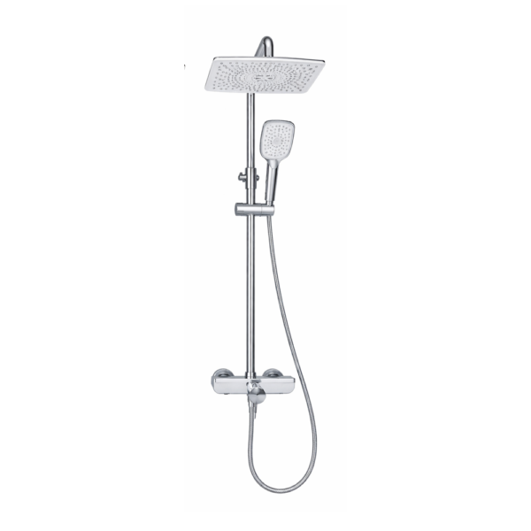 Colonne De Douche Avec Mitigeur R60026 Chrome Carre Robimed
