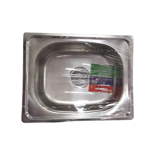 évier 40 x 50 encastré - Évier 40 x 50 encastré Cromo — évier de cuisine compact encastré blanc, vue de face