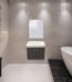 Meuble salle de bain INMAA 50x36 - Meuble mural INMAA 50x36 cm finition gris brillant pour salle de bain, installation murale compacte