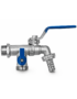 Robinet de jardin 1/2 x 3/4 Clemed Jd123434 chromé brillant - robinetterie de qualité professionnelle
